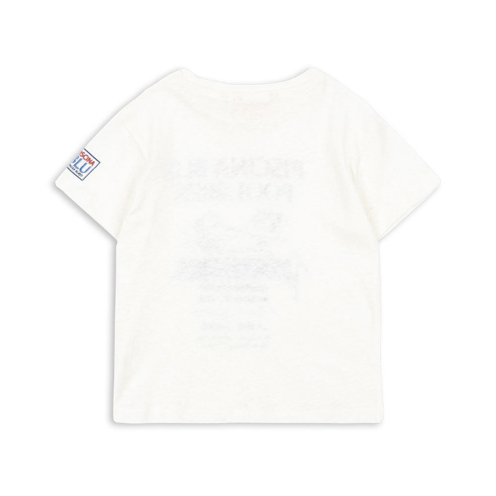 KONGES SLOJD ERA TEE: OFF WHITE / PISCINA