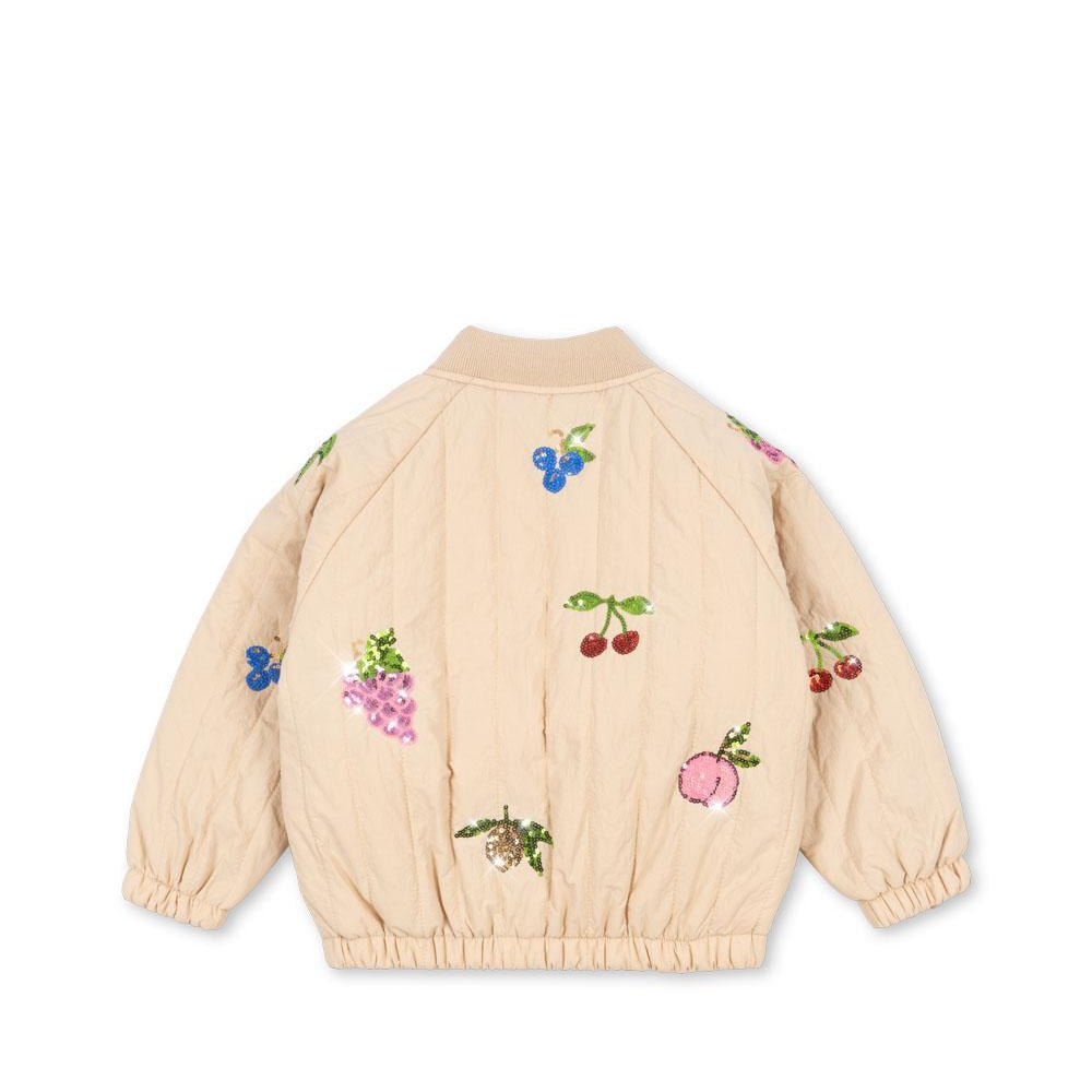 KONGES SLOJD JUNO SEQUIN BOMBER JACKET: FRAPPE