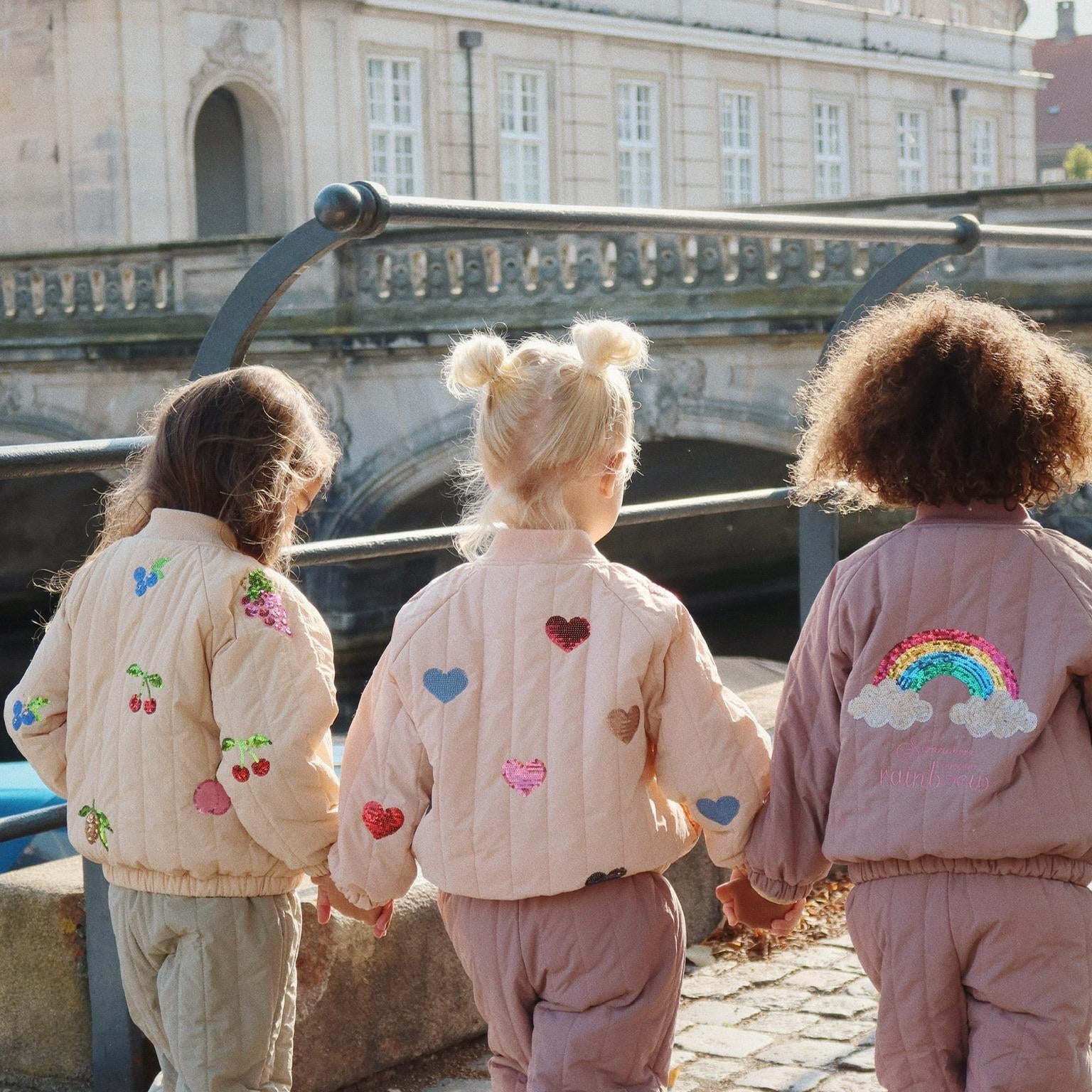 KONGES SLOJD JUNO SEQUIN BOMBER JACKET: FRAPPE