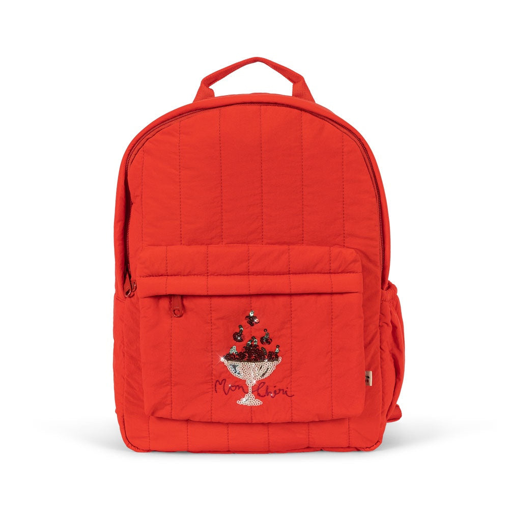 KONGES SLOJD JUNO SEQUIN BACKPACK: FIERY RED