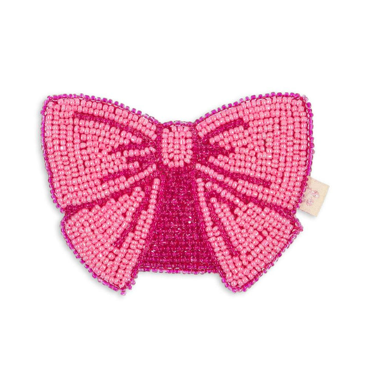 KONGES SLOJD BEADED BOW WALLET: BUBBLEGUM