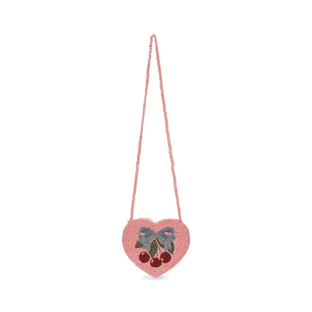 KONGES SLOJD BEADED HEART BAG: AMARENA