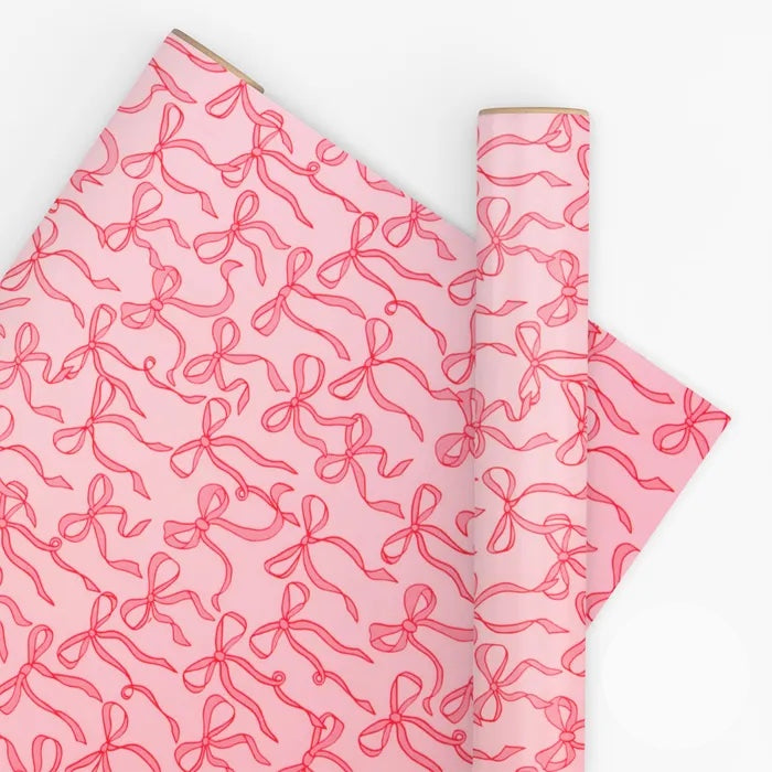 PINK BOWS WRAPPING PAPER/ 10M