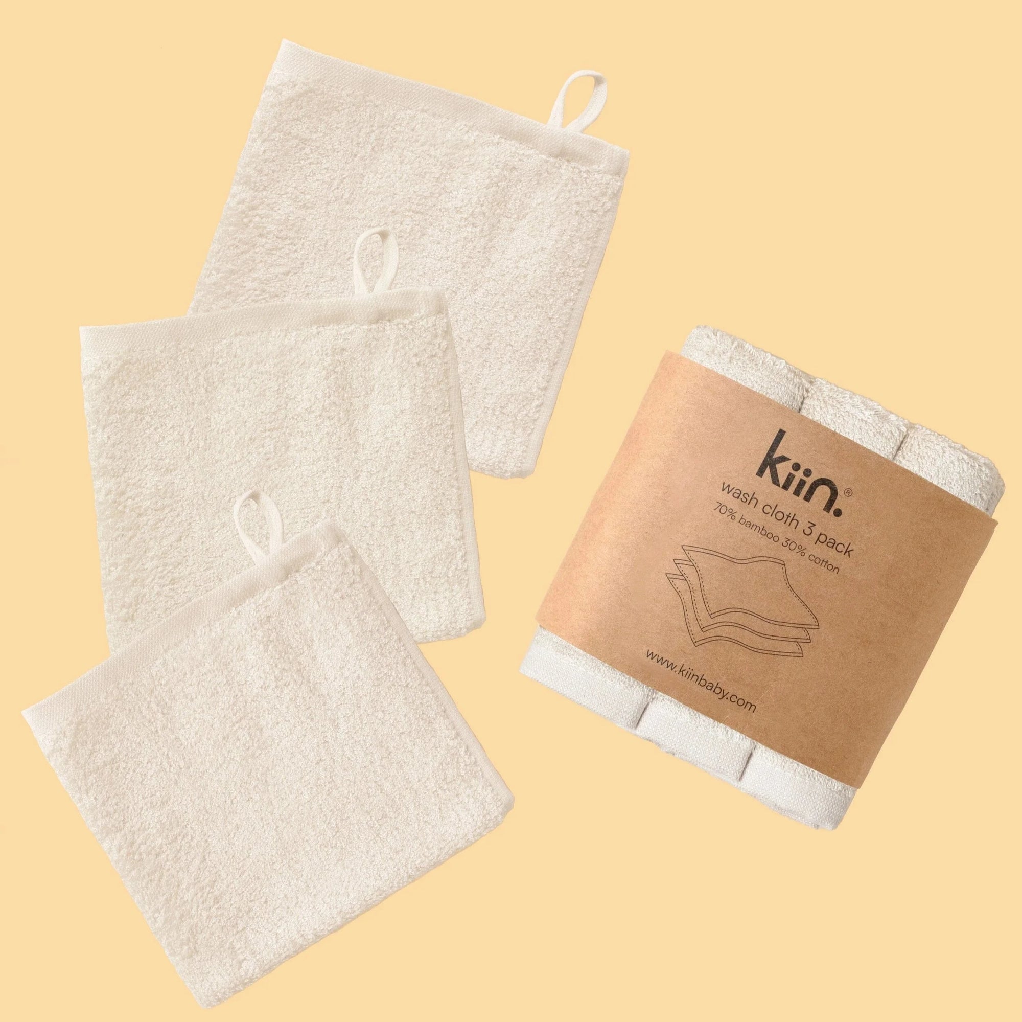 KIIN WASH CLOTH: 3 PACK