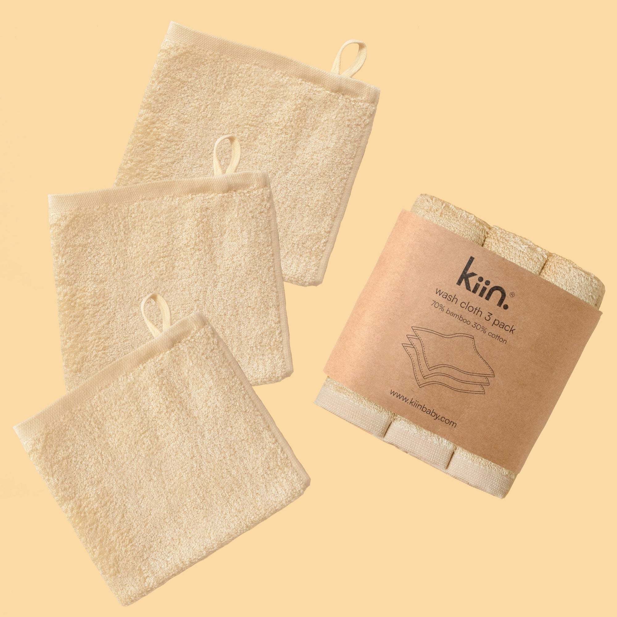 KIIN WASH CLOTH: 3 PACK