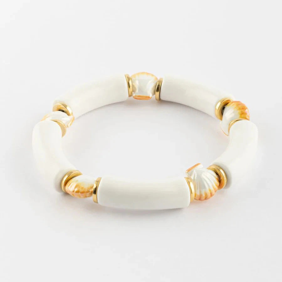 NACH WHITE SHELLS CHUNKY BRACELET