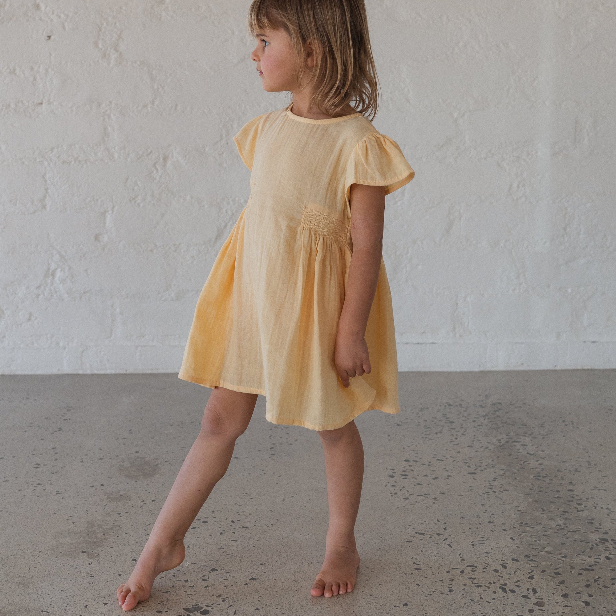ILLOURA THE LABEL BLOSSOM DRESS: BUTTER