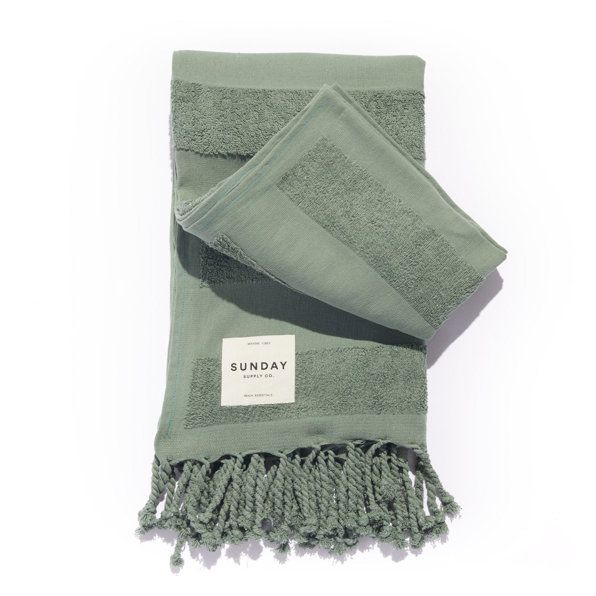 SUNDAY SUPPLY CO BEACH TOWEL: TALLOW