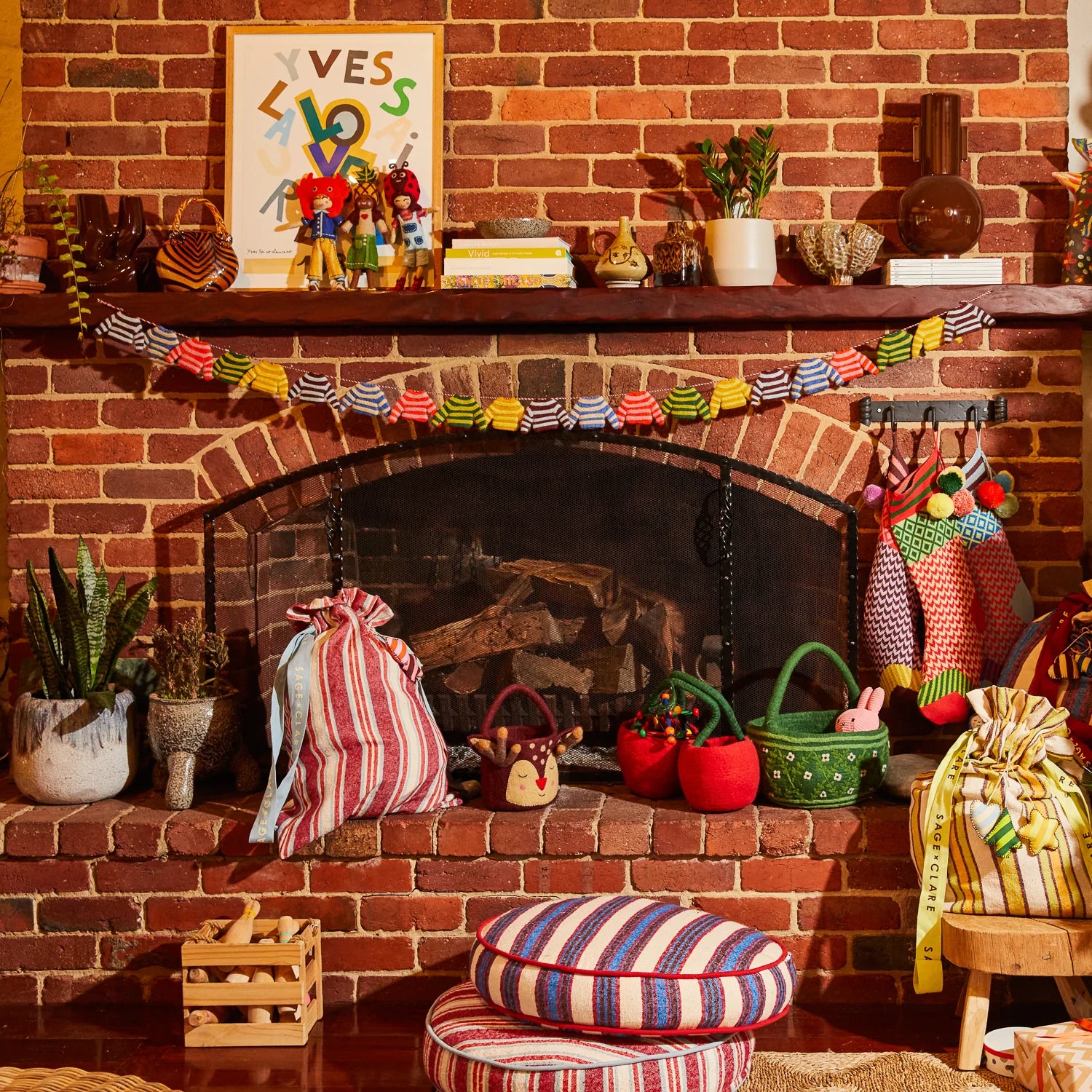 SAGE & CLARE ROSELLA FELT BASKET