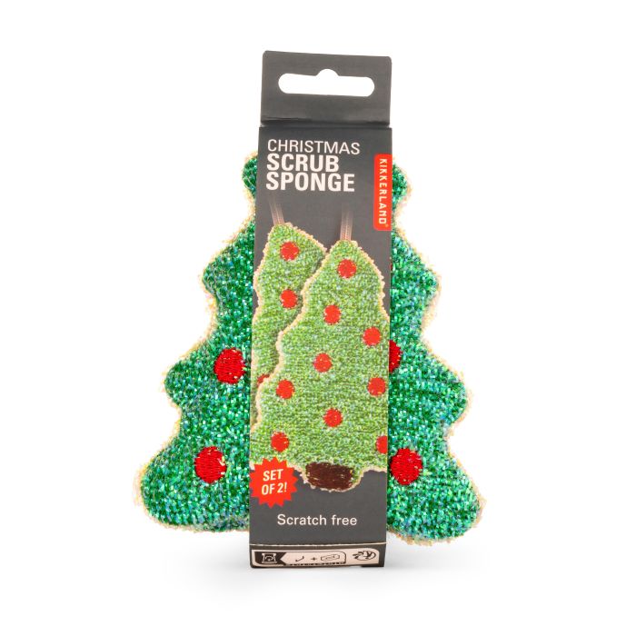 SCRUB SPONGE SET OF 2: CHRISTMAS TREE
