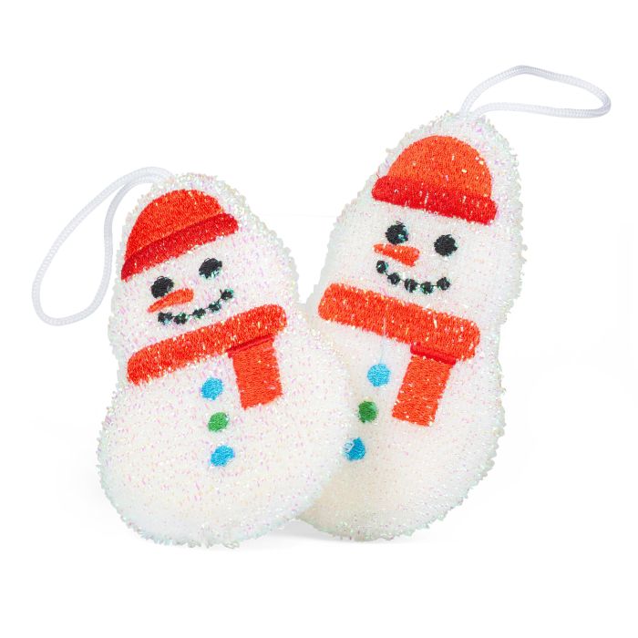 SCRUB SPONGE SET OF 2: SNOWMAN