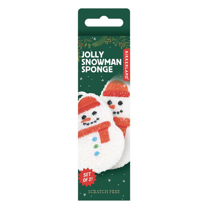 SCRUB SPONGE SET OF 2: SNOWMAN