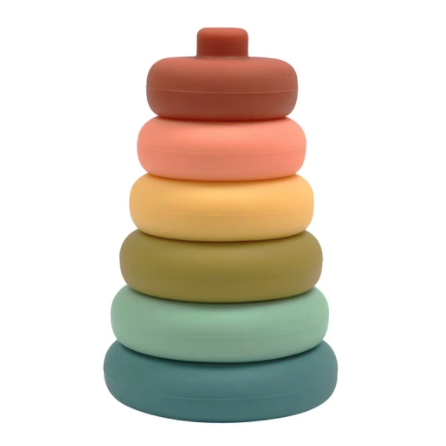 O.B DESIGNS SILICONE STACKER TOWER: CHERRY