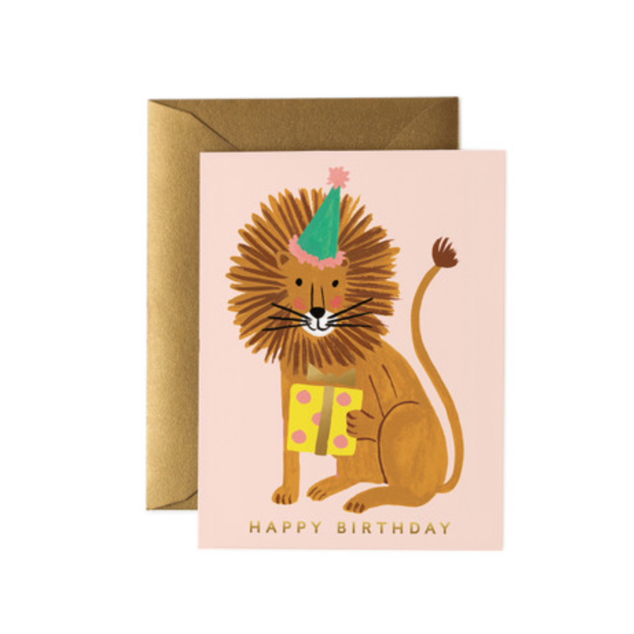 RIFLE PAPER CO LION BIRTHDAY CARD Common Circus