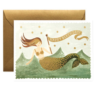 RIFLE VINTAGE MERMAID BIRTHDAY CARD