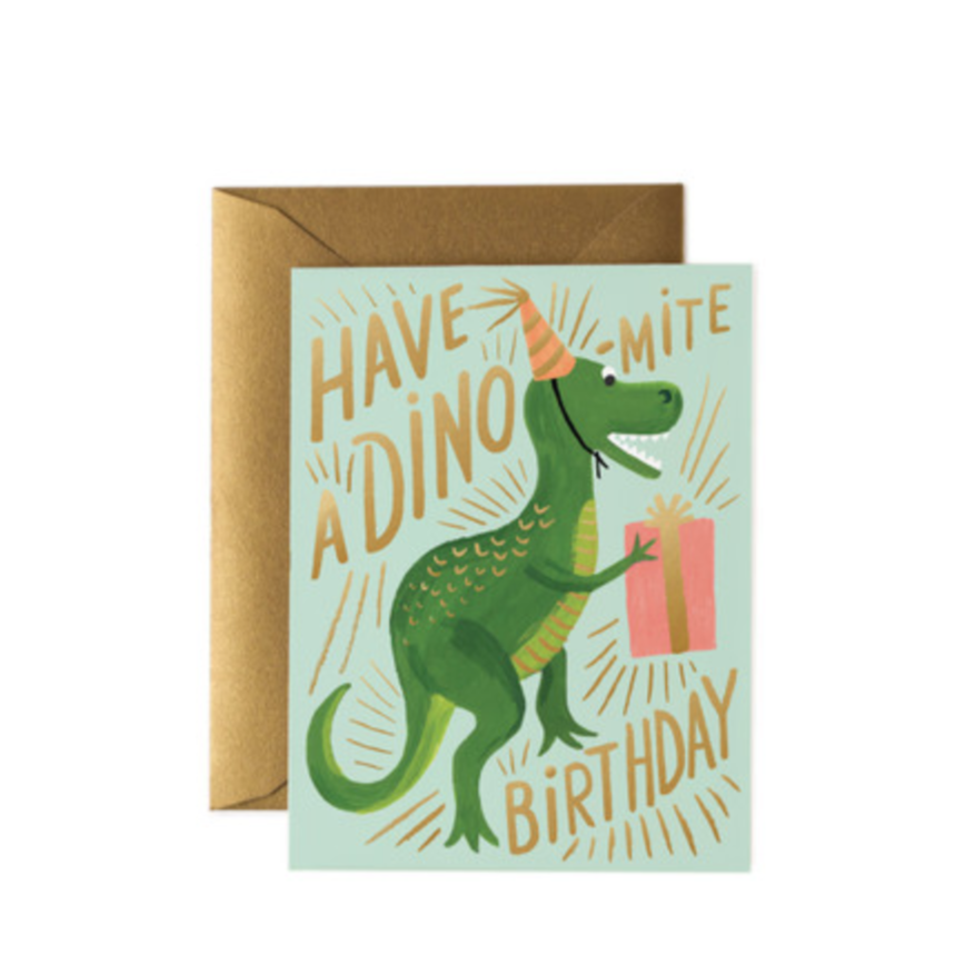 RIFLE PAPER CO DINO-MITE BIRTHDAY CARD