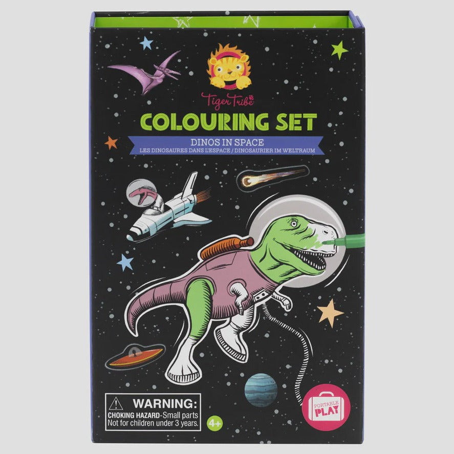 TIGER TRIBE COLOURING SET: DINOS IN SPACE