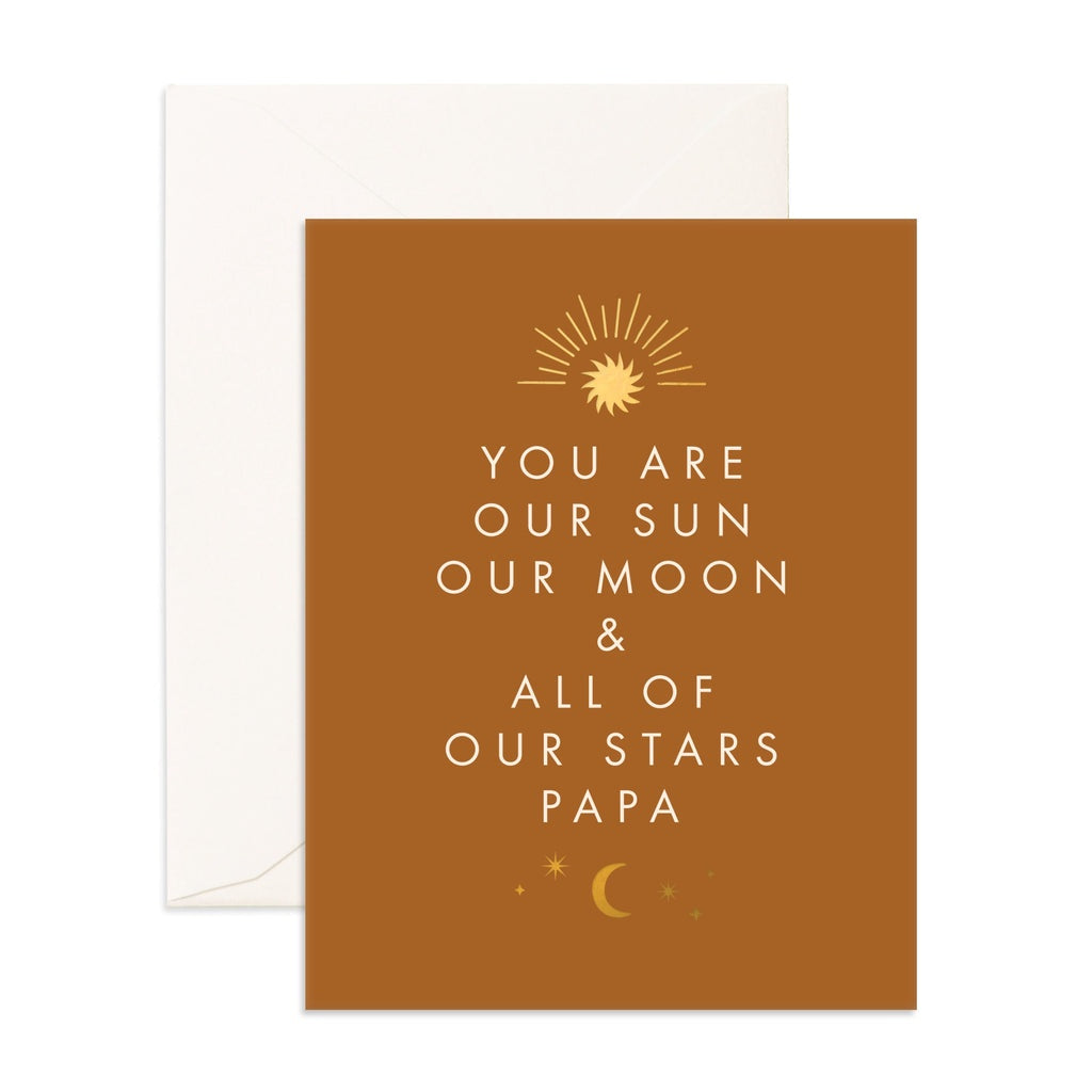 FOX & FALLOW SUN MOON PAPA CARD