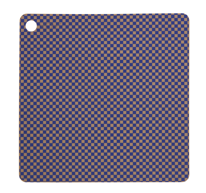 OYOY CHECKER PLACEMATS: OPTIC BLUE (SET OF 2)