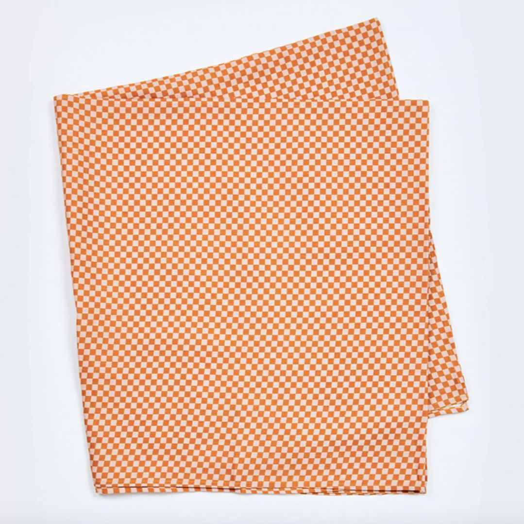 BONNIE AND NEIL TABLE CLOTH: TINY CHECKERS TAN