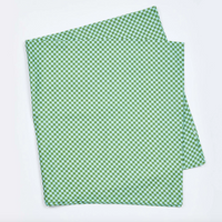 BONNIE AND NEIL TABLECLOTH: TINY CHECKERS BLUE GREEN