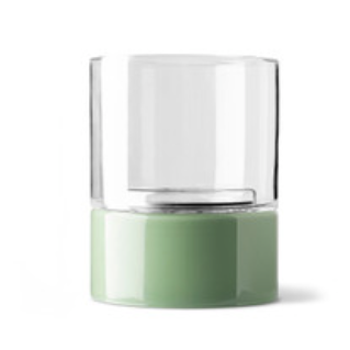 MILLIGRAM GLASS FLIP PLANTER: WIDE/ CLEAR SAGE