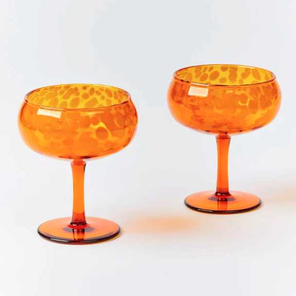BONNIE AND NEIL DOTS COUPE: AMBER/ 2PC