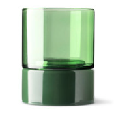 MILLIGRAM GLASS FLIP PLANTER: WIDE/ GREEN MOSS