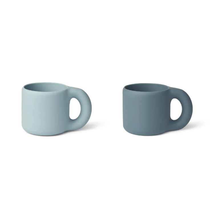 LIEWOOD KYLIE CUP: 2 PACK / SEA BLUE / WHALE BLUE MIX