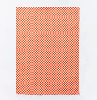 BONNIE AND NEIL TEA TOWEL: TINY CHECKERS RED