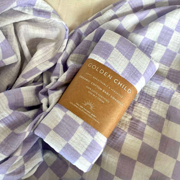 GOLDEN CHILD THE DREAM BABY SWADDLE: LILAC