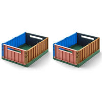 LIEWOOD WESTON 2 PACK STORAGE BOX: MED / EDEN MULTI