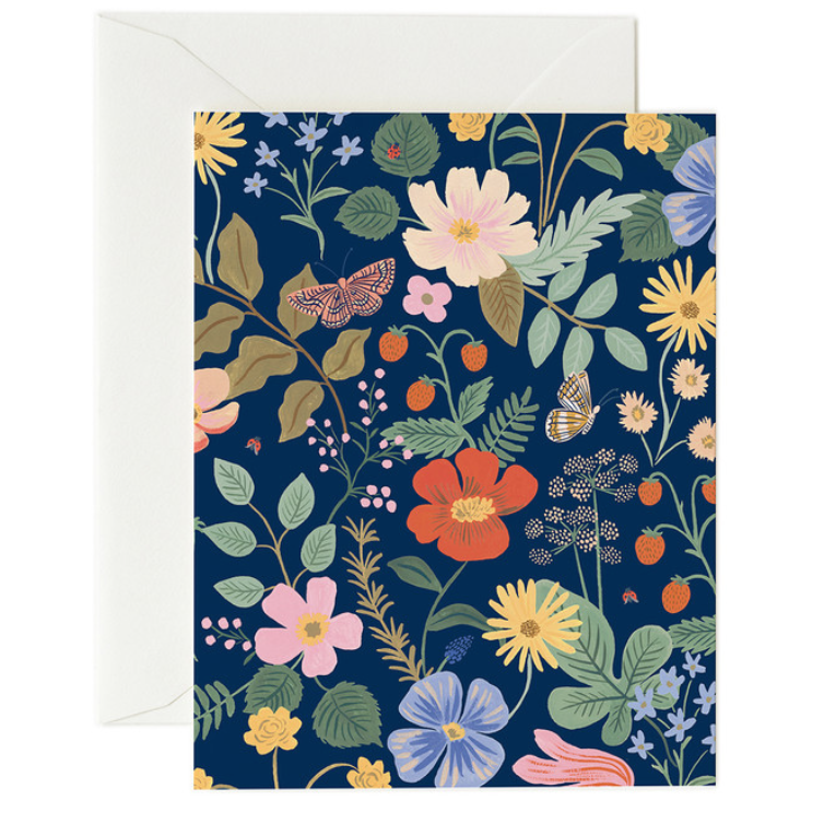 RIFLE STRAWBERRY FIELDS CARD: NAVY