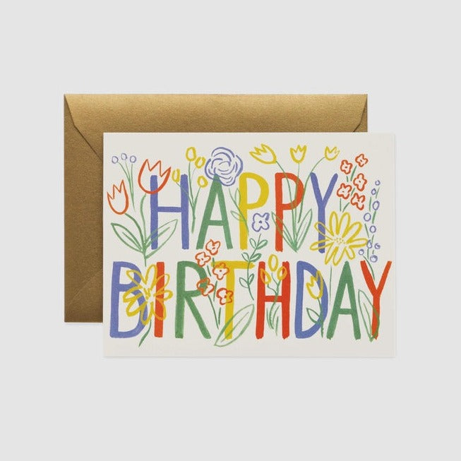 RIFLE BRUSHSTROKES BIRTHDAY CARD