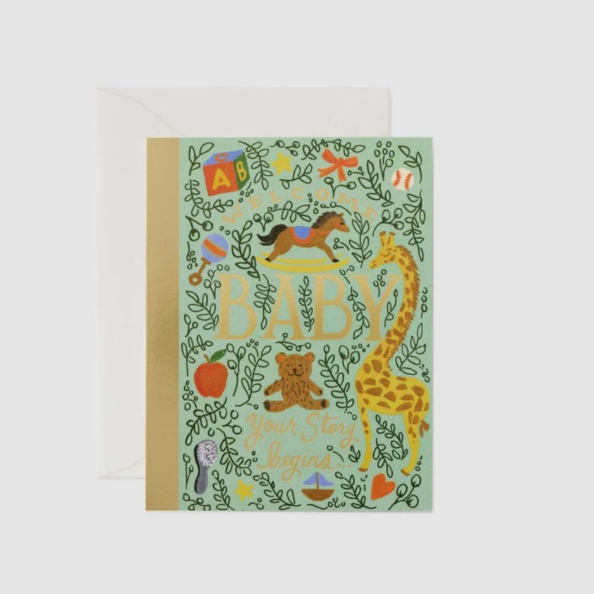 RIFLE STORYBOOK BABY CARD